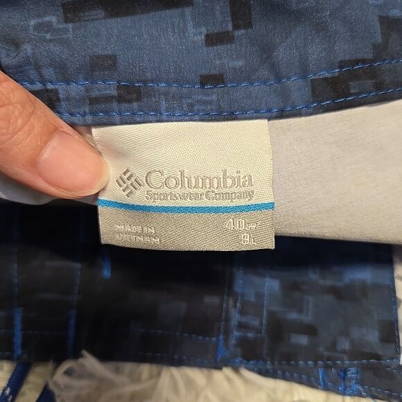 Columbia Swim Shorts Mens Size 40 Red White Blue PFG Bottle Opener Pockets - Picture 7 of 11